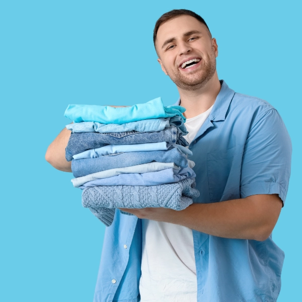 Guy Happy With His Laundry 600X600